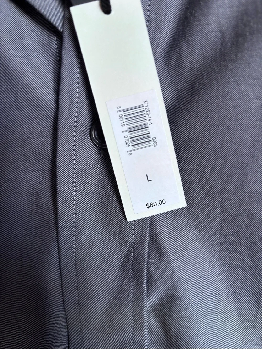 Banana Republic Men's Grey Long-Sleeve Dress Shirt